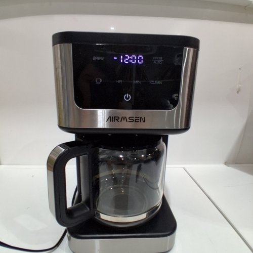 AIRMSEN PROGRAMMABLE DRIP COFFEE MAKER WITH TOUCHSCREEN - 14-CUP - 73OZ TANK - BLACK/STAINLESS STEEL (MODEL: ‎HR-CM306) image 2