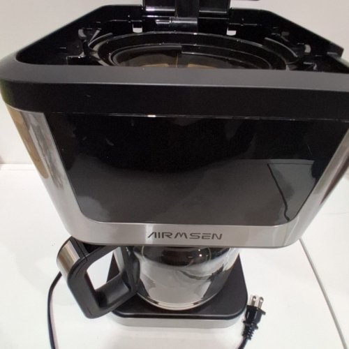 AIRMSEN PROGRAMMABLE DRIP COFFEE MAKER WITH TOUCHSCREEN - 14-CUP - 73OZ TANK - BLACK/STAINLESS STEEL (MODEL: ‎HR-CM306) image 5