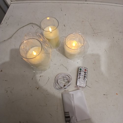 3PK FLAMELESS LED CANDLES - IVORY (MODEL: 3PK-YKL) image 2