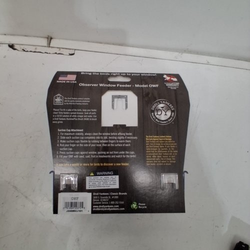 DROLL YANKEES OBSERVER WINDOW FEEDER - 0.5LBS CAPACITY- CLEAR (MODEL: OWF) image 4
