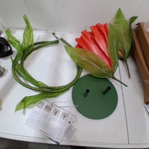 GIANT ARTIFICIAL FLOWERS - 5.6FT - ORANGE / GREEN image 3