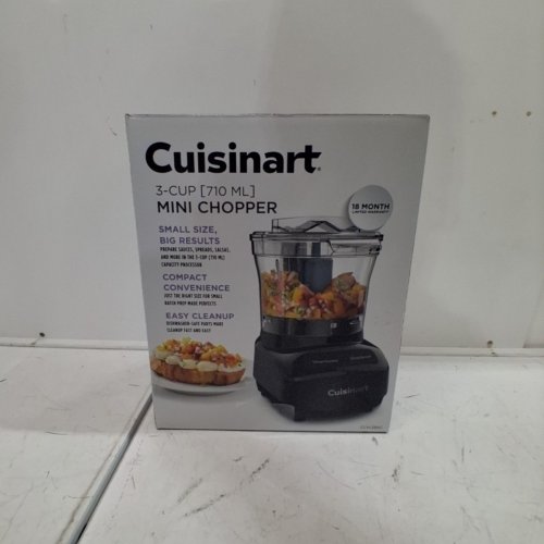 CUISINART 3-CUP MINI CHOPPER/GRINDER - PREP PROCESSOR - GRIND AND CHOP - PUREE AND EMULSIFY - BLACK (MODEL: CCH-3BKC) image 6