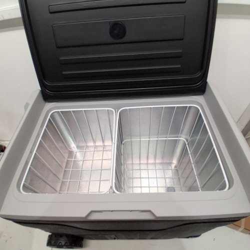 EUHOMY DUAL ZONE PORTABLE CAR FRIDGE FREEZER LED DIGITAL DISPLAY AND BUILT-IN WHEELS AND HANDLES - 50L - 100V - BLACK / GREY (MODEL:CF003-50BL-CAEH) image 5
