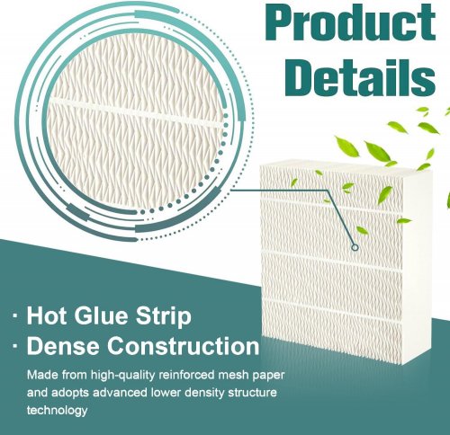 2PK YINAGE 1043 SUPER HUMIDIFIER WICK FILTER FOR AIRCARE EP9500, EP9700, EP9800, EP9R500, EP9R800, 821000, 826000, 826800, 831000 BEMIS SPACE SAVER 800 8000 HUMIDIFIERS image 4