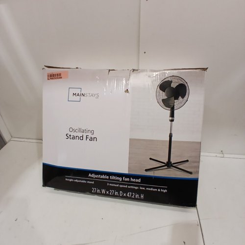 MAINSTAYS 3-SPEED OSCILLATING STANDING FAN - 16" - BLACK (MODEL: SF3-40E) image 3