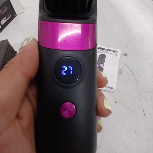 RECHARGEABLE HEATED HAIR STRAIGHTENING BRUSH - BLACK (MODEL: F9) image 2