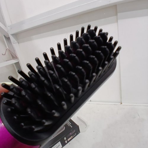 RECHARGEABLE HEATED HAIR STRAIGHTENING BRUSH - BLACK (MODEL: F9) image 4