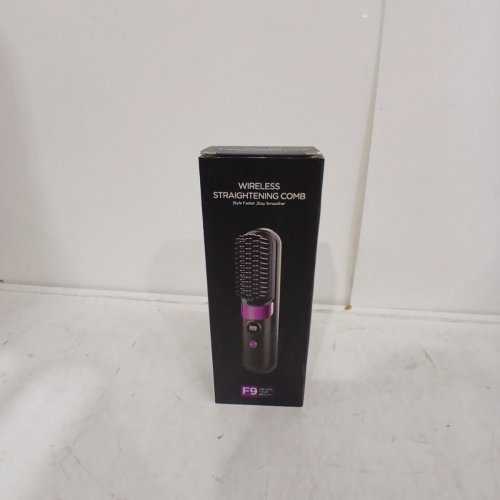 RECHARGEABLE HEATED HAIR STRAIGHTENING BRUSH - BLACK (MODEL: F9) image 5