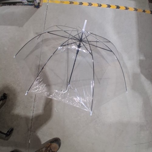 50PK WEDDING CLEAR UMBRELLA WITH HANDLE - CLEAR image 2