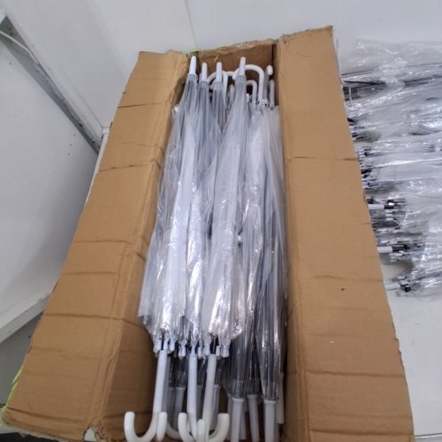 50PK WEDDING CLEAR UMBRELLA WITH HANDLE - CLEAR image 7