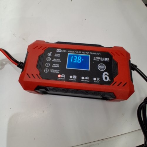 COREBOX CAR BATTERY CHARGER & MAINTAINER -12V- RED/BLACK (MODEL: H-6CS) image 2