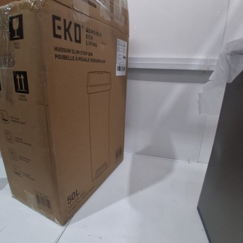 EKO HUDSON SLIM SERIES STEP BIN TRASH & WASTE CAN WITH SLOW CLOSE - 50L- STAINLESS STEEL (MODEL: EK9167-50L) image 4