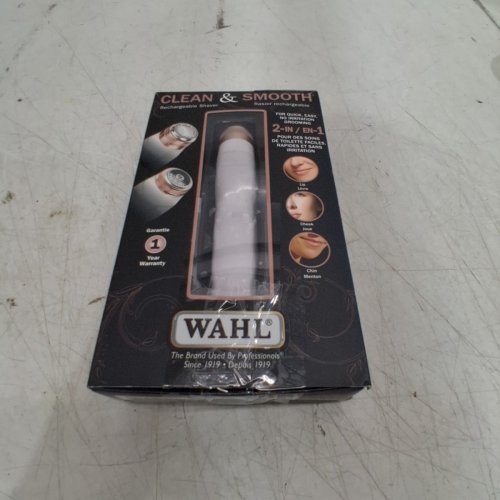 WOMEN'S WAHL CLEAN & SMOOTH RECHARGEABLE FACIAL HAIR - PINK/WHITE (MODEL: 9865) image 8