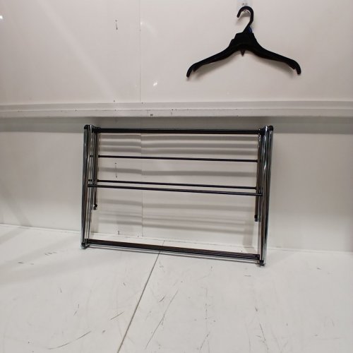 AMAZON BASICS FOLDABLE CLOTHES DRYING RACK - 41.75"H - CHROME image 2
