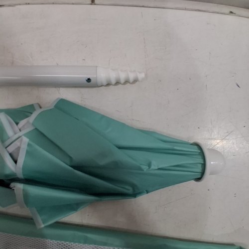 CARIBBEAN JOE TILTING BEACH UMBRELLA UV PROTECTION WITH COLOR MATCHING CARRY CASE - 7FT - MINT (MODEL: ‎CJ-TUVC84MN) image 3