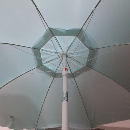 CARIBBEAN JOE TILTING BEACH UMBRELLA UV PROTECTION WITH COLOR MATCHING CARRY CASE - 7FT - MINT (MODEL: ‎CJ-TUVC84MN) image 4