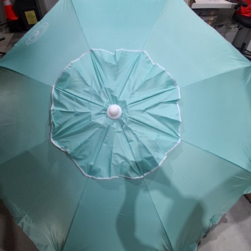 CARIBBEAN JOE TILTING BEACH UMBRELLA UV PROTECTION WITH COLOR MATCHING CARRY CASE - 7FT - MINT (MODEL: ‎CJ-TUVC84MN) image 6
