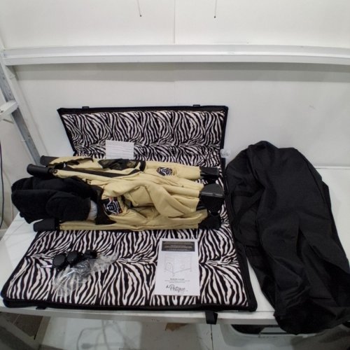 PETIQUE BEDSIDE LOUNGE PET BED - ONE SIZE, 100LBS CAP - ZEBRA VIBES/CRÈME (MODEL: BD01700104) image 3