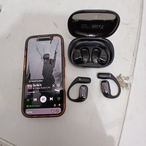 WHYKJTEK AI TRANSLATION OPEN-EAR WIRELESS EARBUD HEADPHONES - 35H PLAYTIME, BLUETOOTH 6.0 FOR BUSINESS MEETINGS, TRAVEL & MORE - BLACK (MODEL: T22) image 2