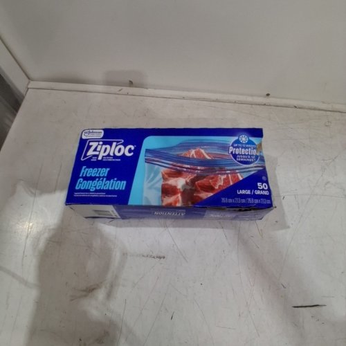 50PK ZIPLOC EASY FILLING FREEZER BAGS - LARGE (MODEL: 1789709) image 2
