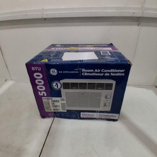 GE APPLIANCES ELECTRONIC WINDOW AIR CONDITIONER - 5,000 BTU - 150SQ.FT - WHITE (MODEL: AWAS05BWFC) image 7