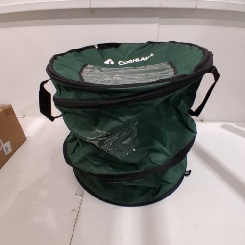 COGHLANS DELUXE SPRING LOADED POP UP CAMPING TRASH CAN, 9" X 7", GREEN/BLACK, (MODEL: 1819-A) image 3
