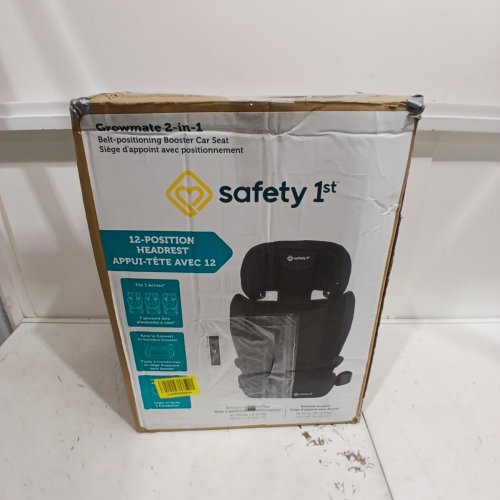 SAFETY 1ST 2-IN-1 LIGHTWEIGHT GROWMATE BELT-POSITIONING BOOSTER CAR SEAT WITH HIGH-BACK TO BACKLESS & ADJUSTABLE HEADREST - BLACK (MODEL: 22267CHHR) image 5