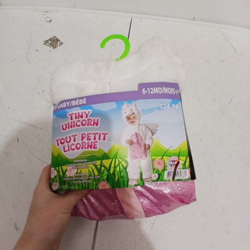 PALAMON TODDLER TINY UNICORN BABY COSTUME - 6-12 MO - WHITE / PINK image 2