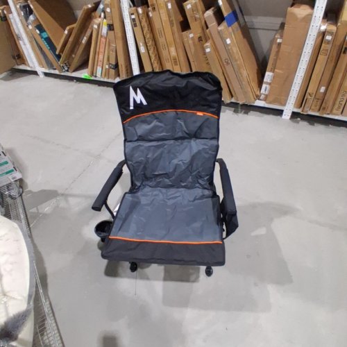 OVERMONT OVERSIZED CAMPING CHAIR - 450 LBS - GREY\BLACK image 2