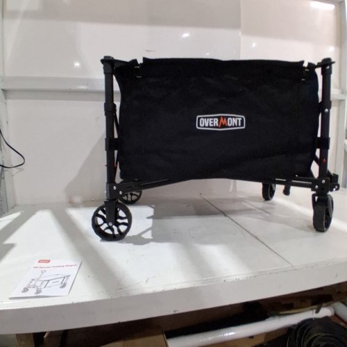 OVERMONT 3-IN-1 COLLAPSIBLE WAGON CART - 120L - BLACK image 2
