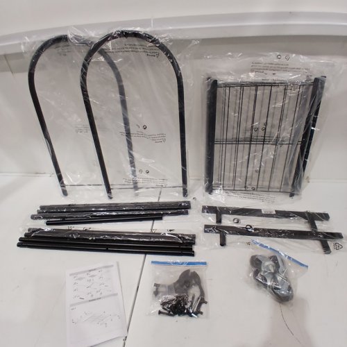 3-TIER SIMPLE STYLE ROLLING METAL CLOTHES RACK - 18.5" X 17" X 71" - BLACK (MODEL: YD0059) image 3