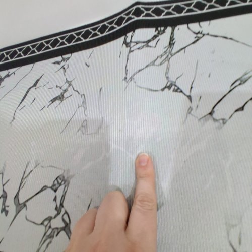 3PC DECORATIVE RECTANGULAR AREA RUGS - 23"/31"/47" X 15.5" - WHITE/BLACK/GREY image 5