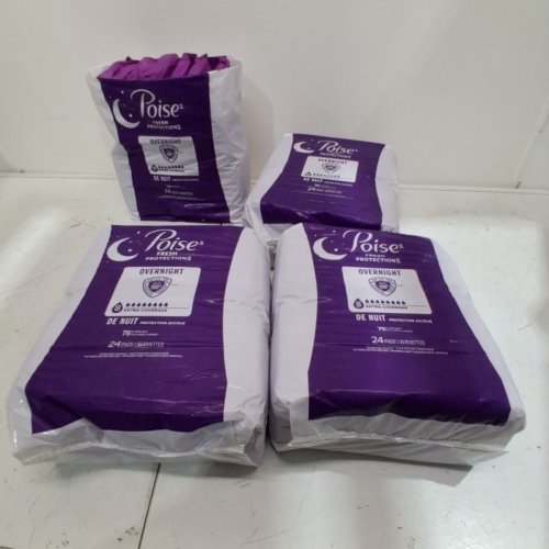 89PK POISE OVERNIGHT EXTRA COVERAGE INCONTINENCE PADS - LONG LENGTH (8) - (MODEL: 5599901) image 3