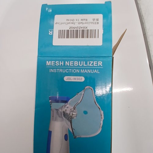 PORTABLE SILENT RECHARGABLE ULTRASONIC MESH NEBULIZER - WHITE /BLUE (MODEL: JSL-W302) image 2