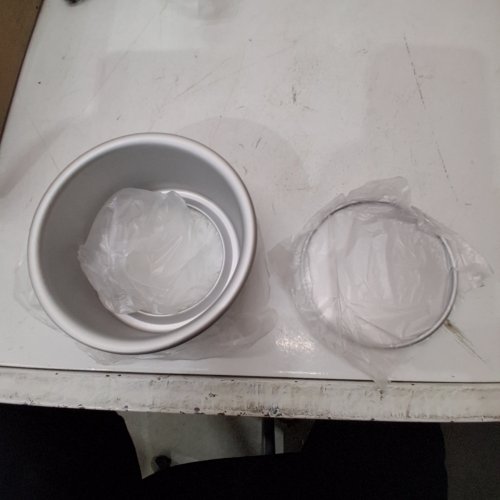 2PC BOTTOMLESS CAKE /DESSERT PAN MOLD - 4.5" - SILVER image 2