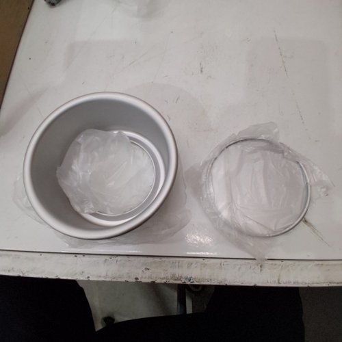 2PC BOTTOMLESS CAKE /DESSERT PAN MOLD - 4.5" - SILVER image 3