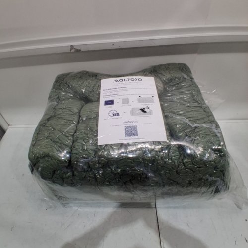 MAXYOYO 2-IN-1 CONVERTIBLE CORDUROY PULL OUT LOVE SEAT SOFA BED - 30" X 56" X 32" TO 40" - DARK GREEN image 4