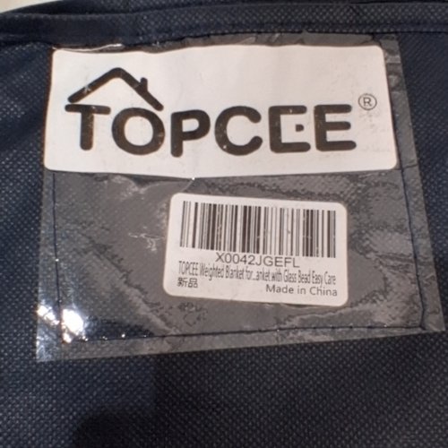 TOPCEE BREATHABLE WEIGHTED BLANKET - 20 LBS - QUEEN - GREEN image 2