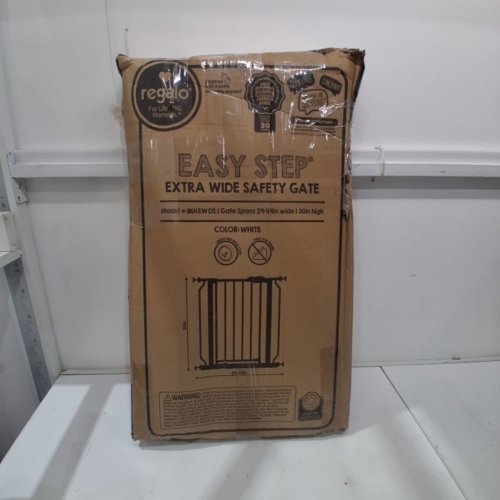 REGALO EASY STEP EXTRA WIDE BABY GATE - 30" X 29"-49" - WHITE (MODEL: 1164 EW) image 3