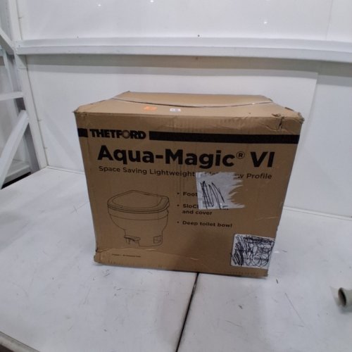 THETFORD AQUA-MAGIC VI FOOT FLUSH WATER SAVER RV TOILET - FLUSH WHITE - (MODEL: 31833) image 8