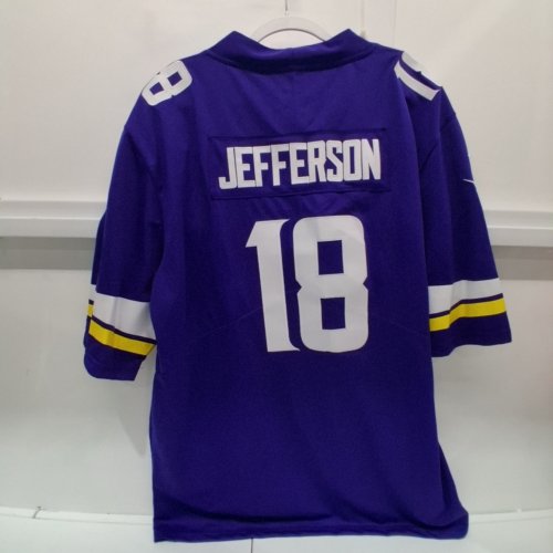 MENS NIKE NFL JUSTIN JEFFERSON #18 MINNESOTA VIKINGS LOOSE FIT JERSEY - EXTRA LARGE - PURPLE image 3
