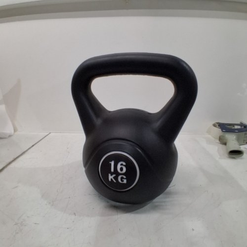 TRAINING FITNESS WEIGHT KETTLEBELL- 16KG - BLACK image 3
