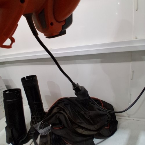 BLACK+DECKER 3-IN-1 VACPACK CORDED ELECTRIC LEAF BLOWER, VACUUM & MULCHER WITH BACKPACK BAG - 250MPH - 400CFM - BLACK/ORANGE (MODEL: BEBL7000) image 2