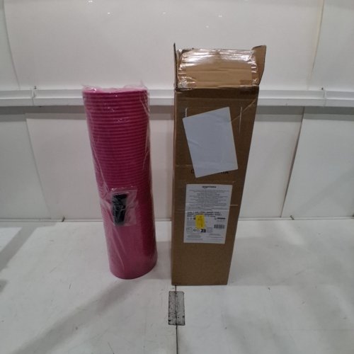 AMAZON BASICS EXTRA THICK YOGA MAT - 74" X 24" X 0.5" - PINK image 2