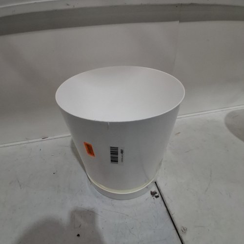 14" SELF-WATERING PLASTIC PLANTER POT - WHITE image 2