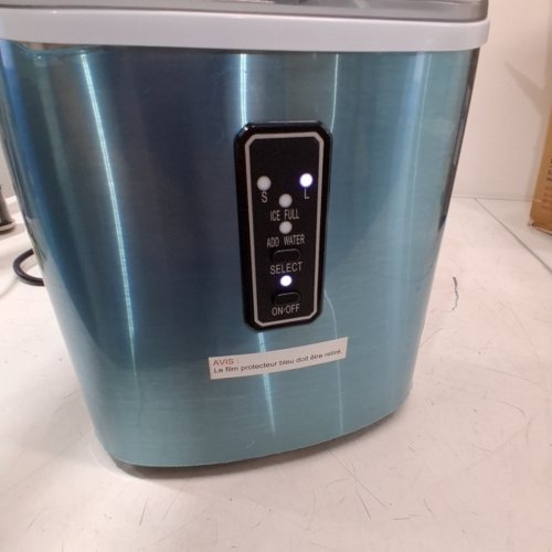 EUHOMY COUNTERTOP ICE MAKER MACHINE WITH HANDLE, BASKET AND SCOOP - MAKES 26LB PER DAY - SILVER (MODEL: IM-01X/IM008-B) image 2