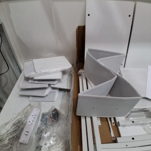 RECTANGULAR COMPUTER DESK WITH 8 DRAWERS AND POWER OUTLET 47" - WHITE (MODEL: CRD011) image 6