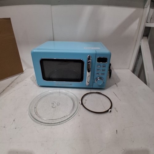 GALANZ RETRO-STYLE DIGITAL MICROWAVE OVEN - 0.7CU.FT - BLUE (MODEL: GLCMKZ07BER07) image 3