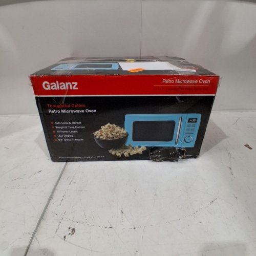 GALANZ RETRO-STYLE DIGITAL MICROWAVE OVEN - 0.7CU.FT - BLUE (MODEL: GLCMKZ07BER07) image 5