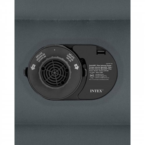 INTEX 18" AIR MATTRESS WITH BUILT-IN PUMP - QUEEN - GREEN image 2